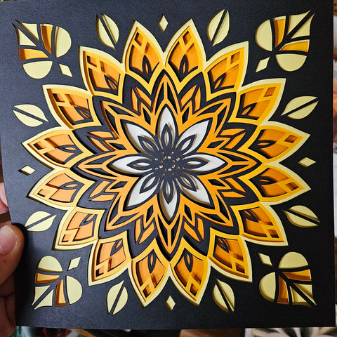 Mandala - 8"x 8" - Sunflower